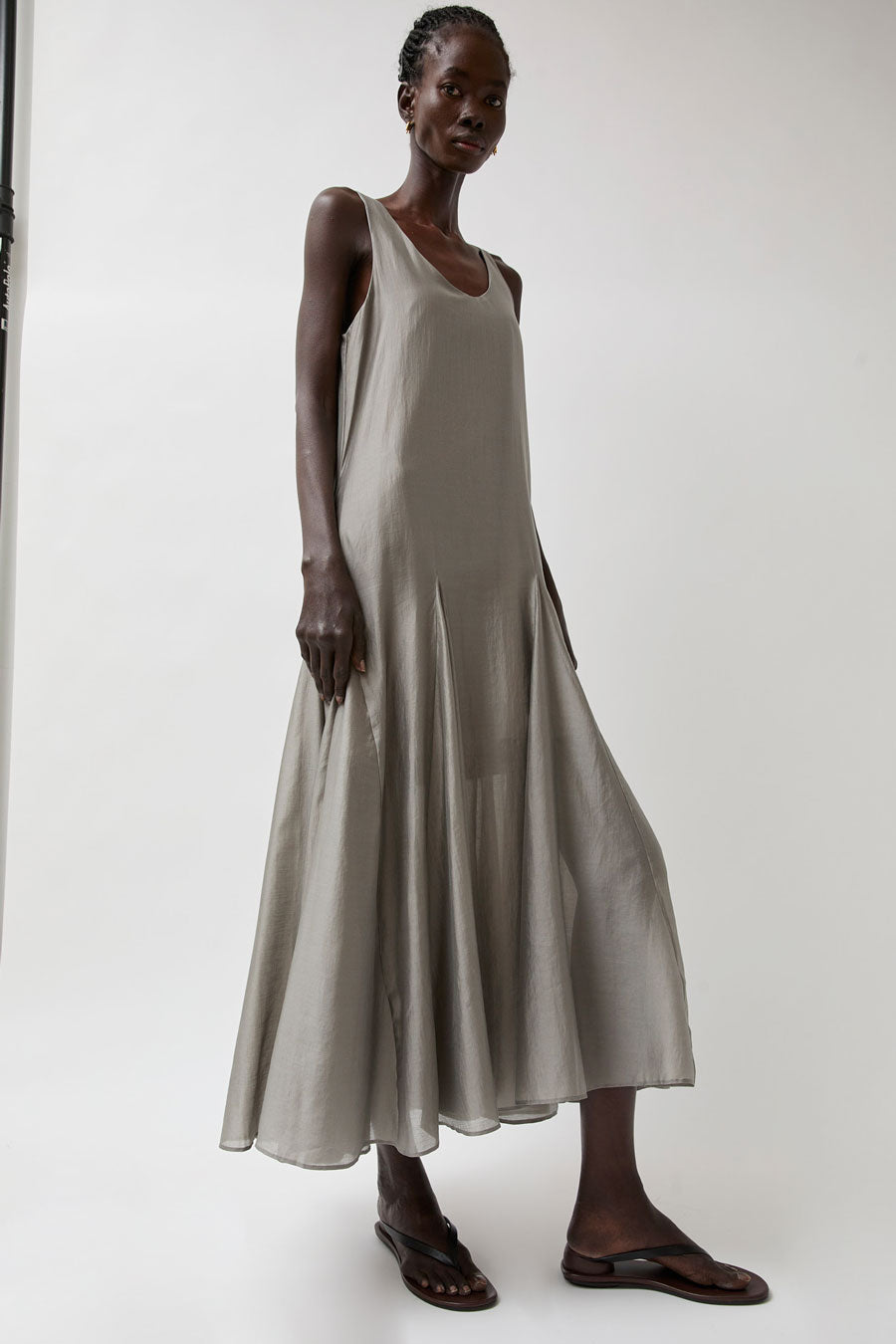 La Piscine Long Dress in Medium Grey
