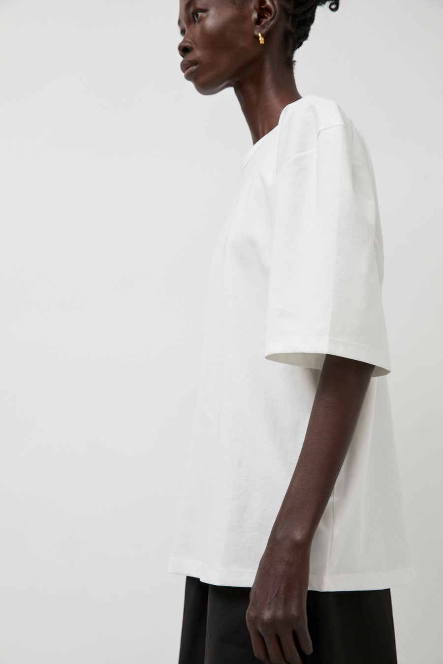 La Piscine Puffy Tee in Optic White