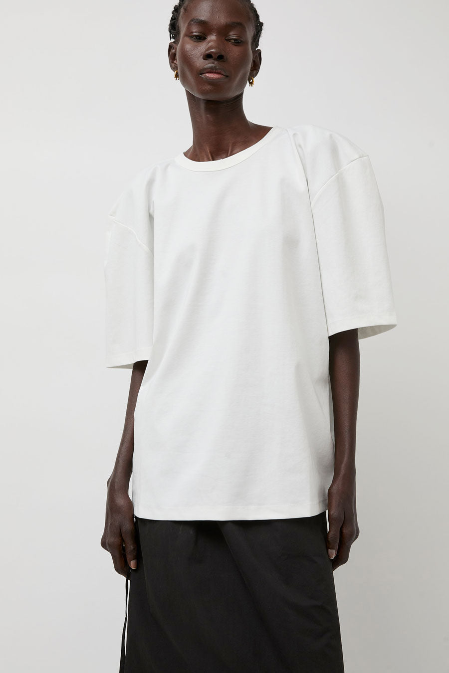 La Piscine Puffy Tee in Optic White