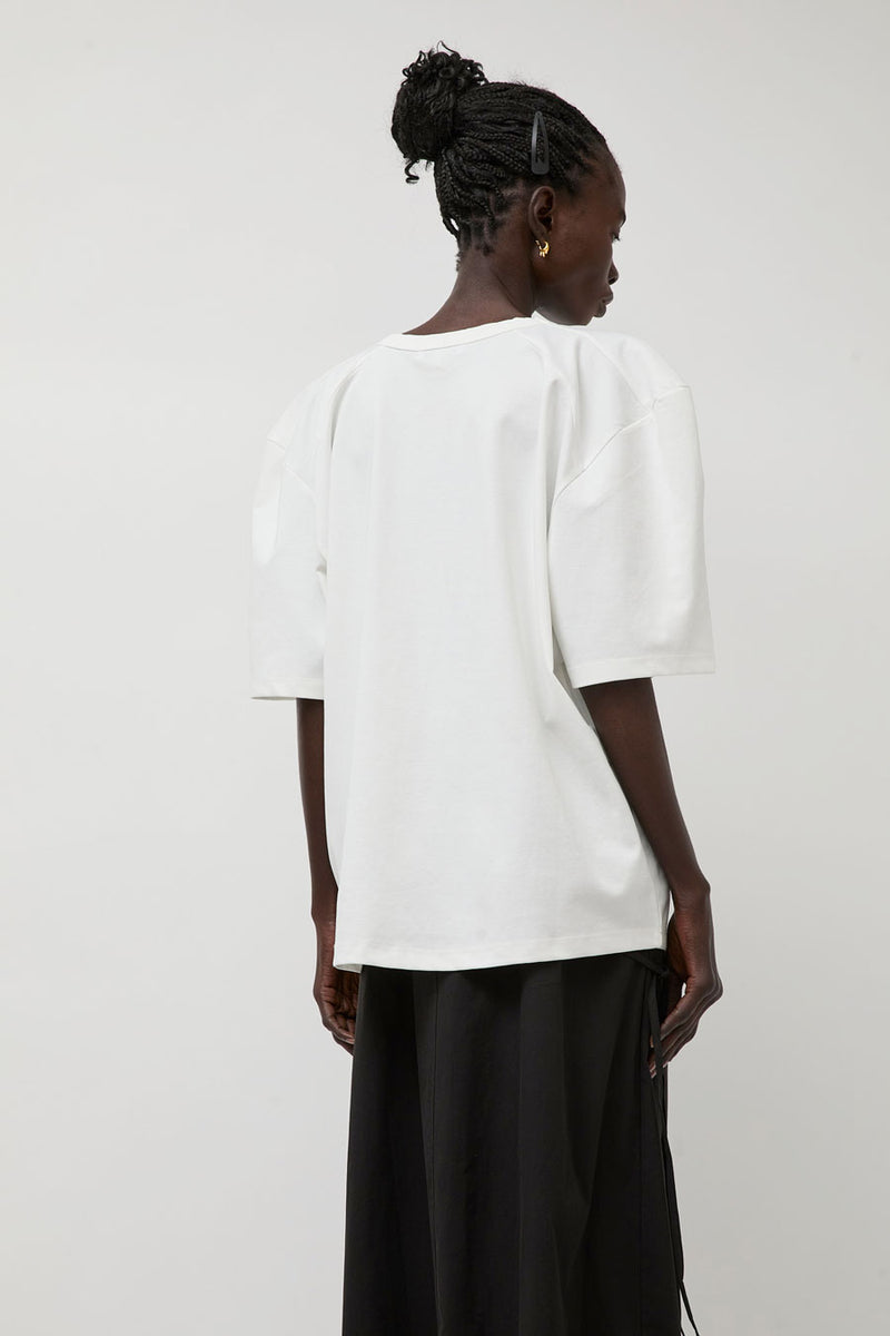 La Piscine Puffy Tee in Optic White