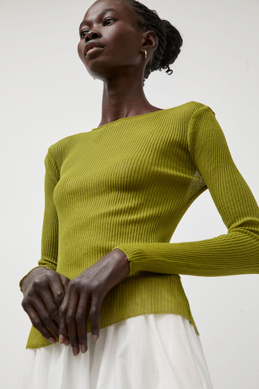 La Piscine Tee Crew Neck in Olive