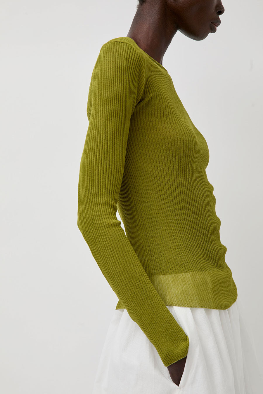 La Piscine Tee Crew Neck in Olive