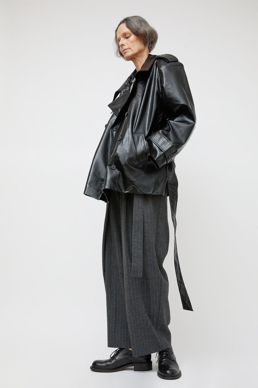La Piscine Trench Jacket in Black