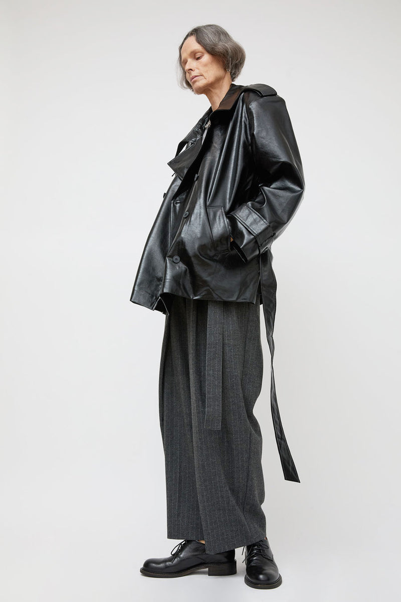 La Piscine Trench Jacket in Black