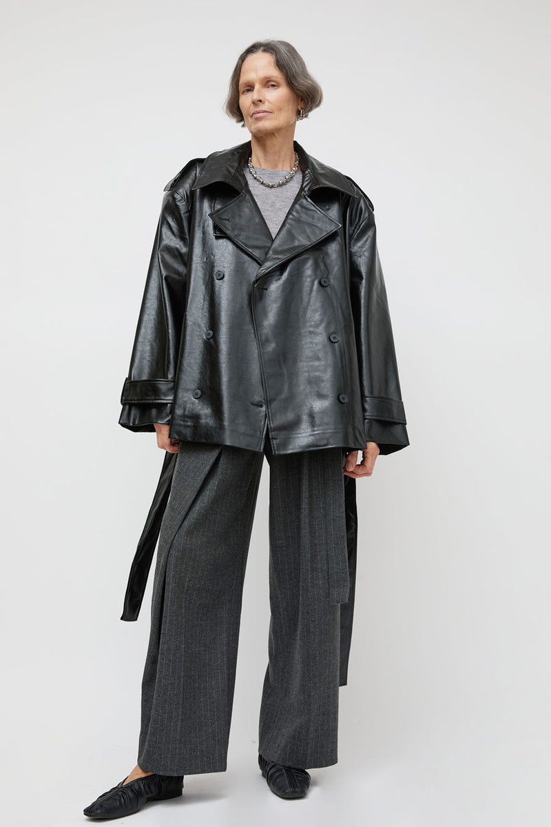 La Piscine Trench Jacket in Black