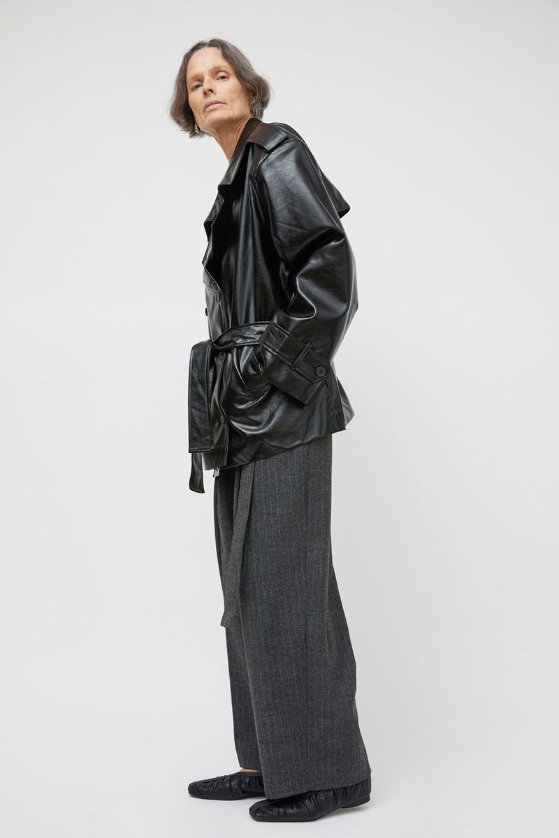 La Piscine Trench Jacket in Black