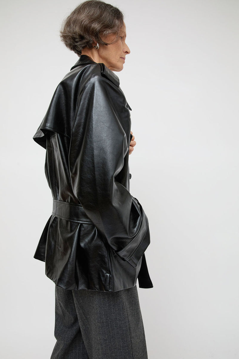 La Piscine Trench Jacket in Black