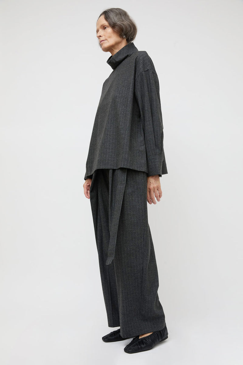 La Piscine Turtleneck Shirt in Dark Grey