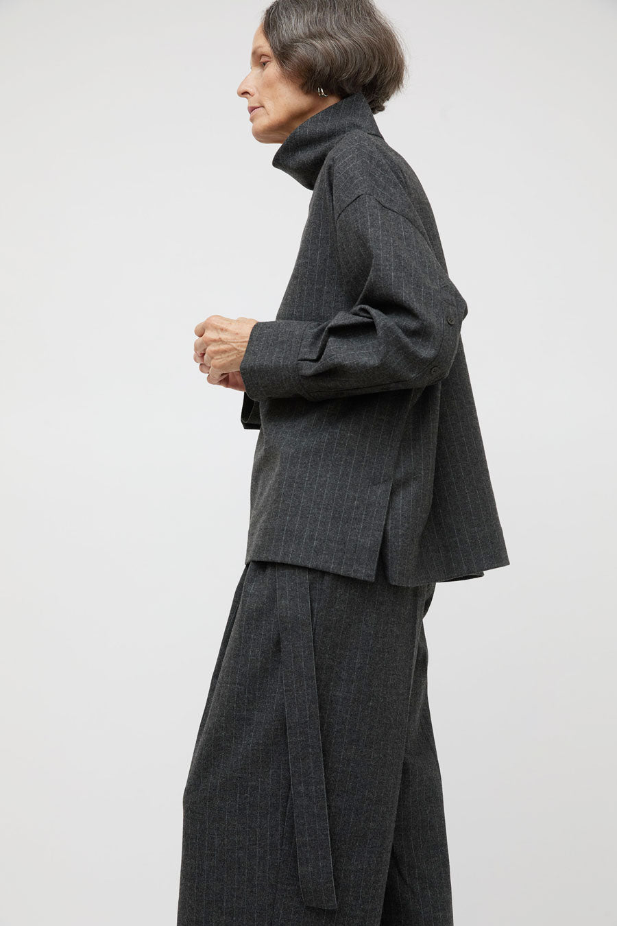 La Piscine Turtleneck Shirt in Dark Grey
