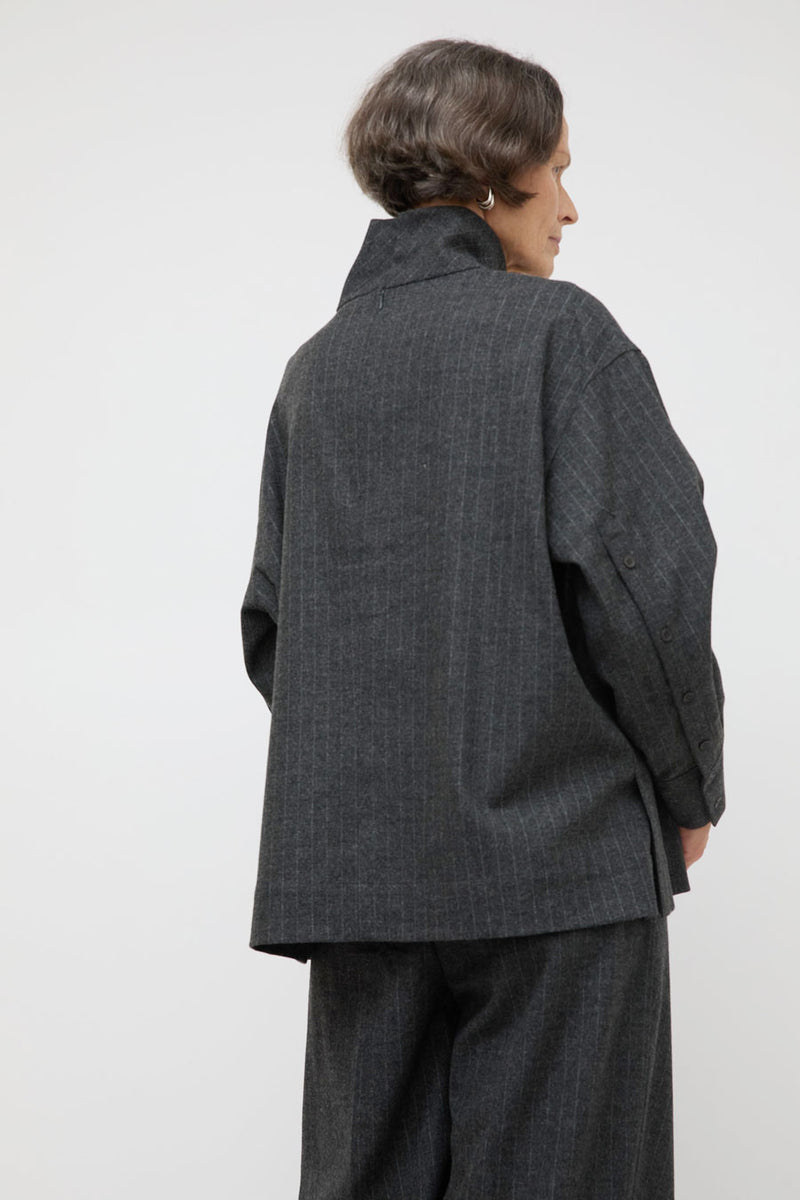La Piscine Turtleneck Shirt in Dark Grey