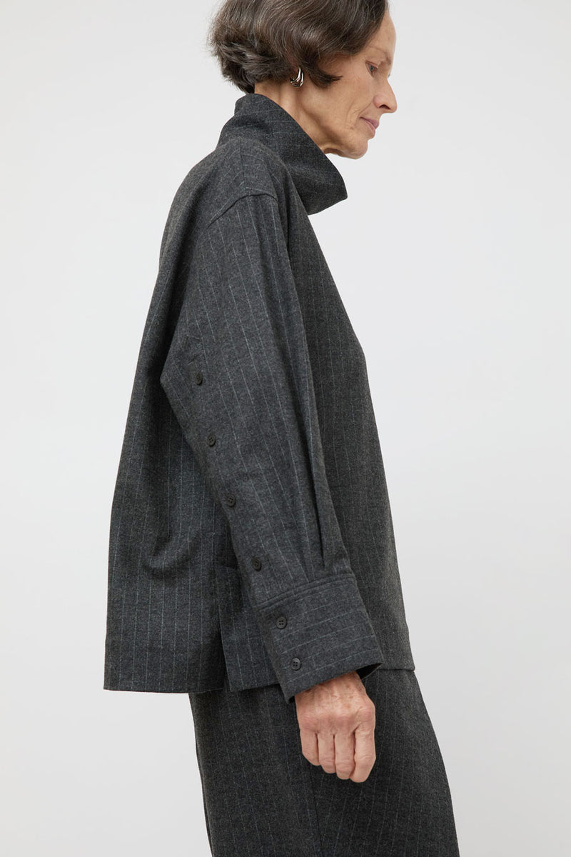 La Piscine Turtleneck Shirt in Dark Grey
