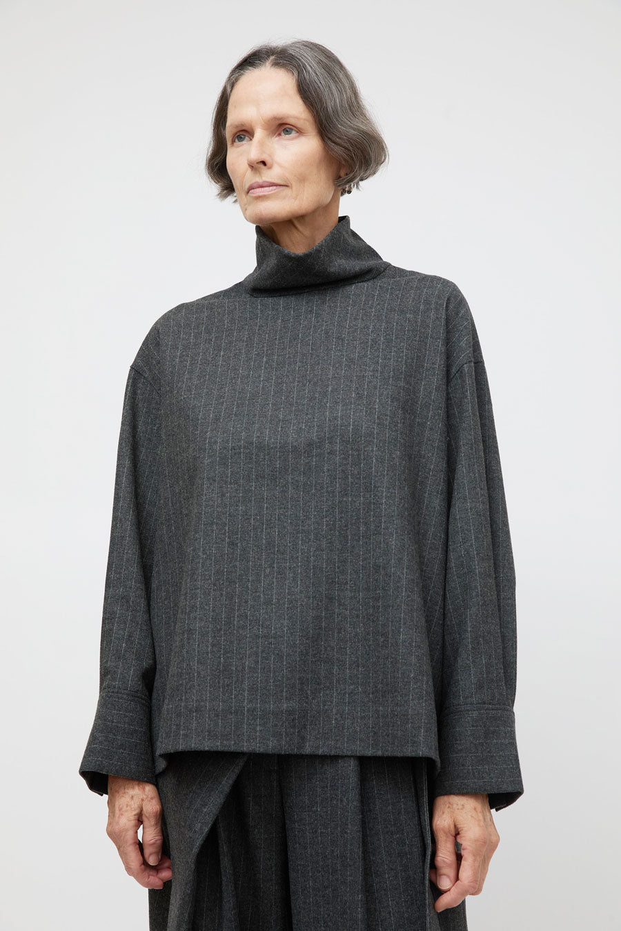 La Piscine Turtleneck Shirt in Dark Grey