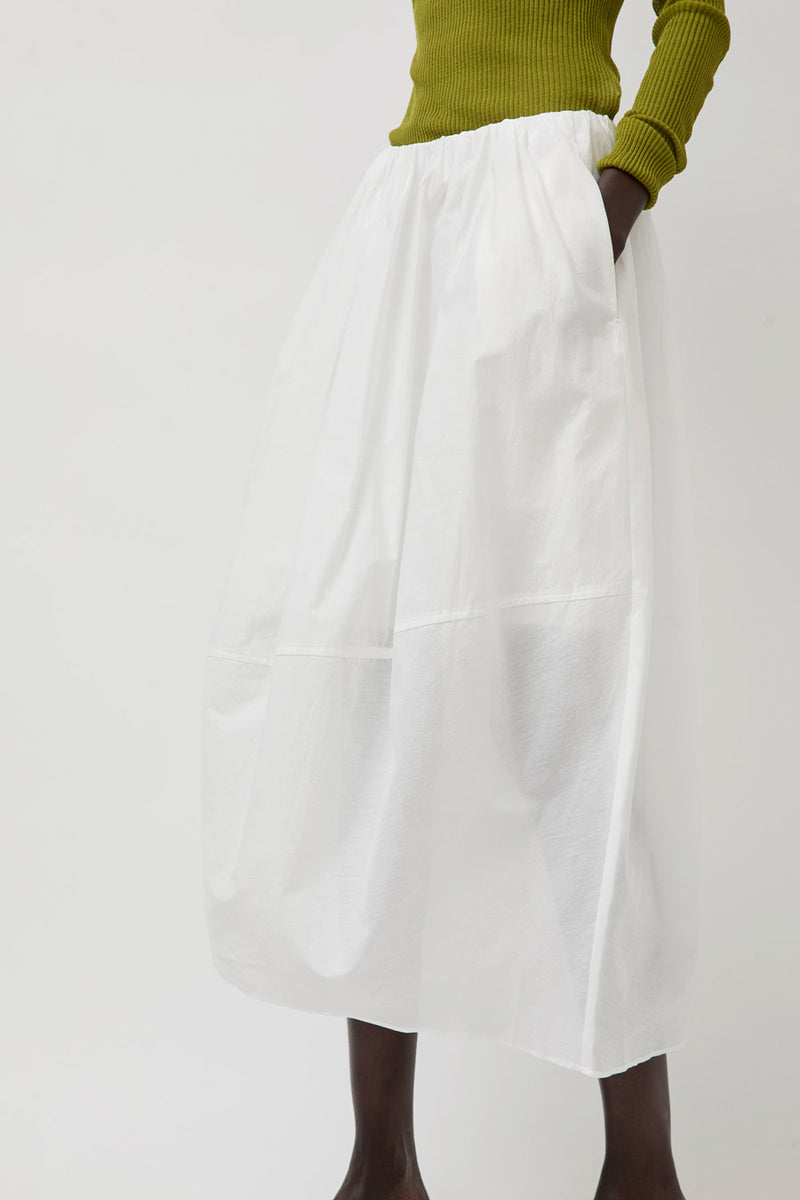 La Piscine Volume Skirt in Off White