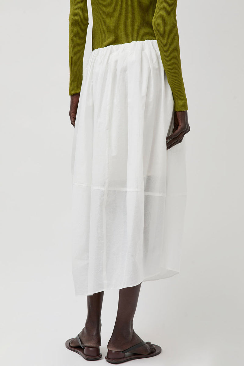 La Piscine Volume Skirt in Off White