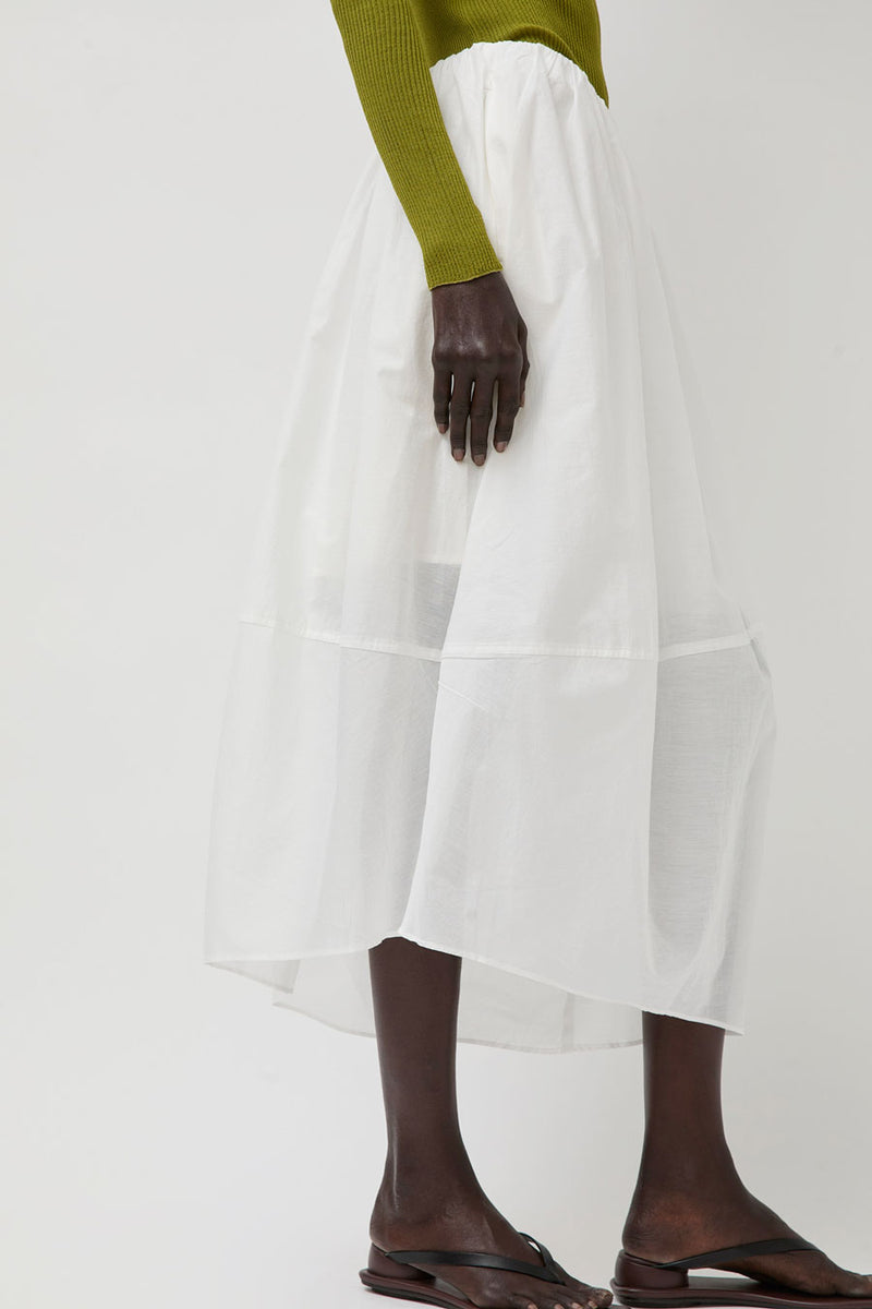 La Piscine Volume Skirt in Off White