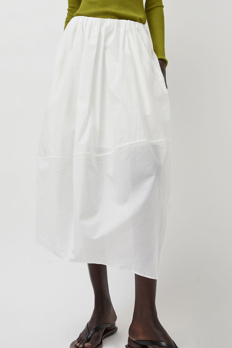La Piscine Volume Skirt in Off White