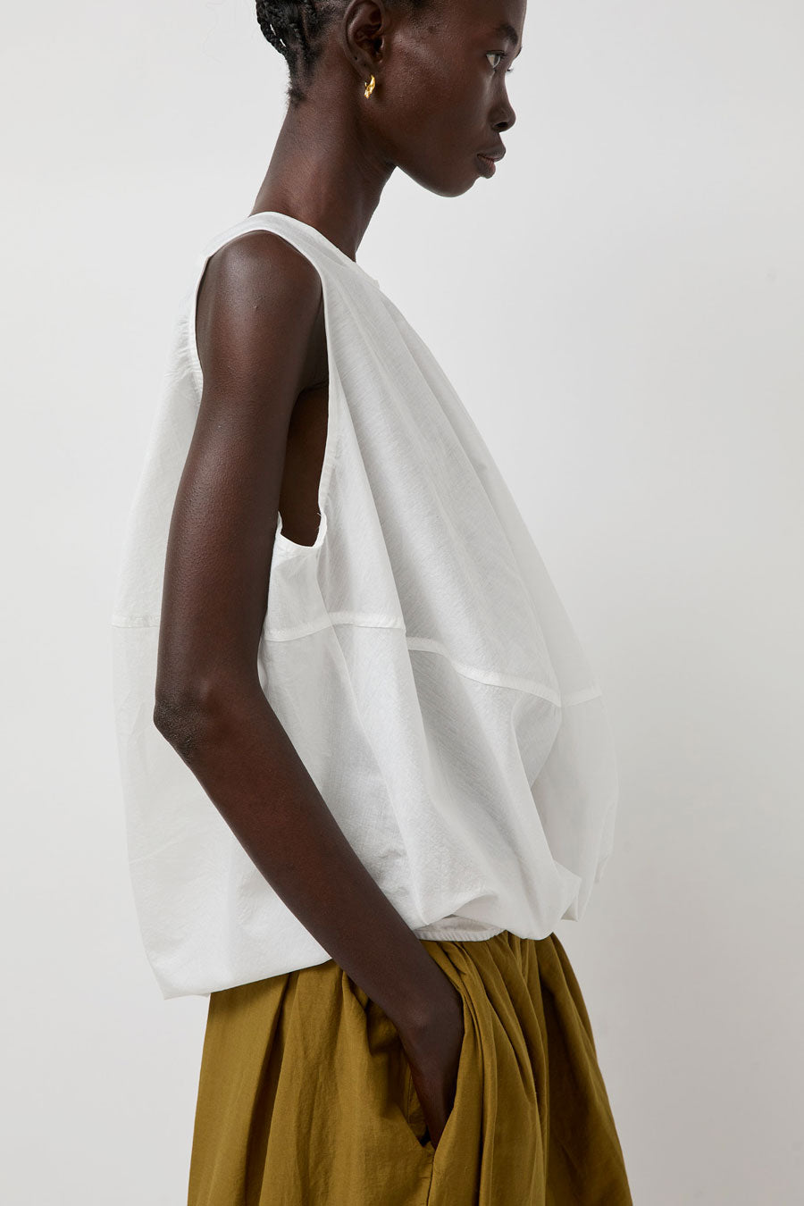 La Piscine Volume Top in Off White