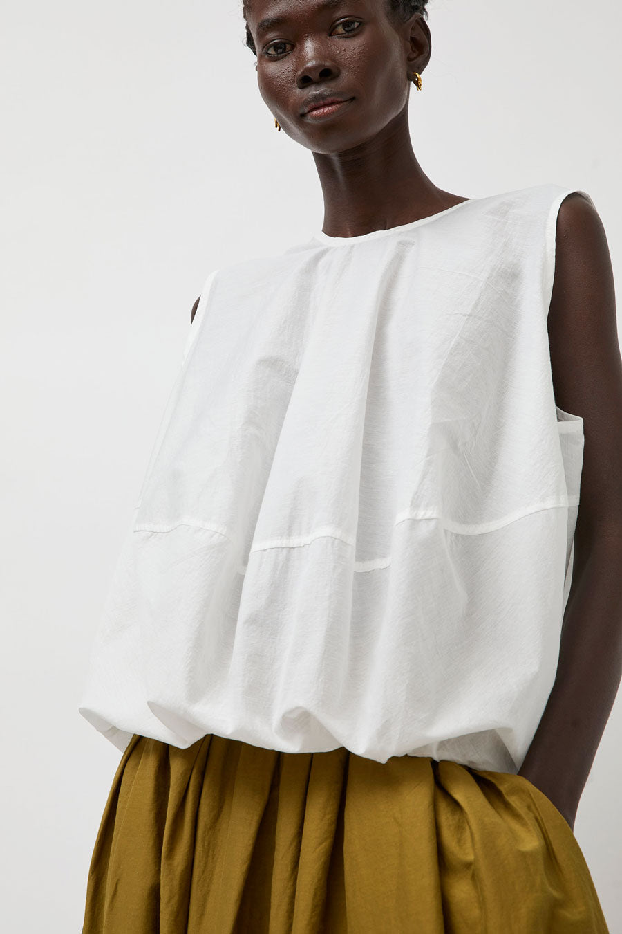 La Piscine Volume Top in Off White