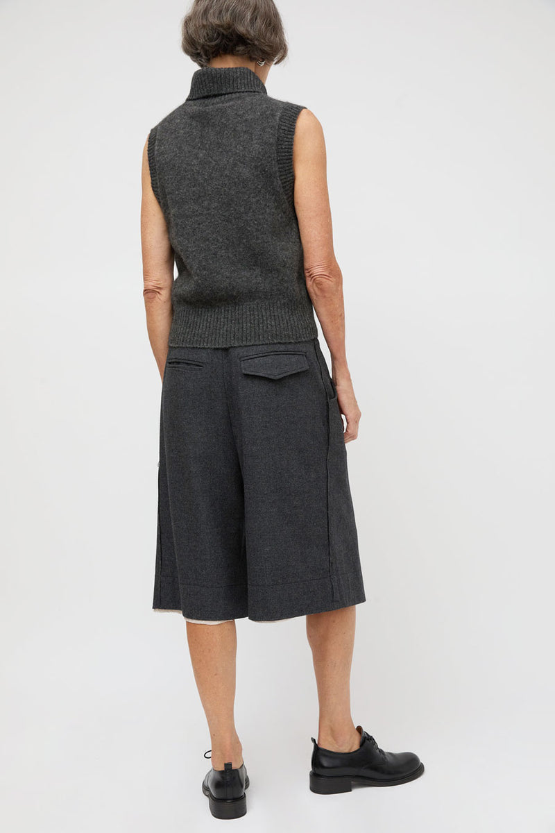 La Piscine Wide Bermuda in Dark Grey