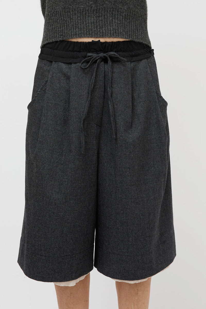 La Piscine Wide Bermuda in Dark Grey