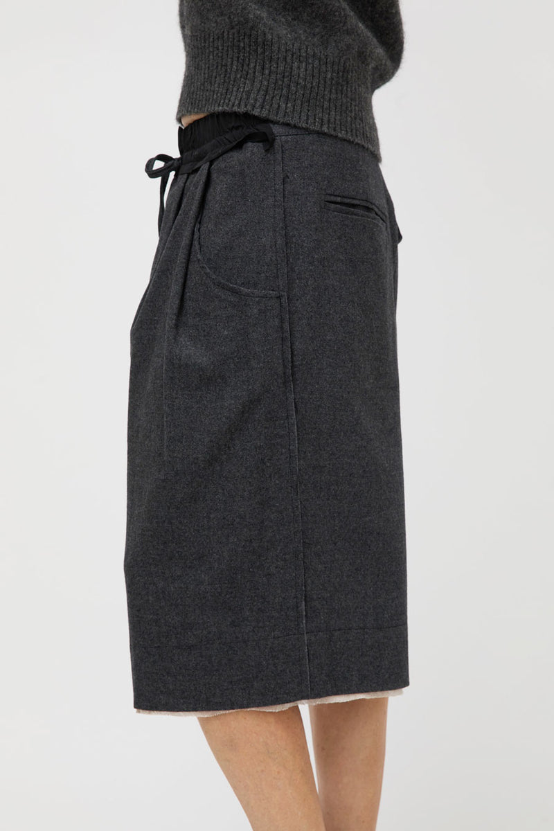 La Piscine Wide Bermuda in Dark Grey