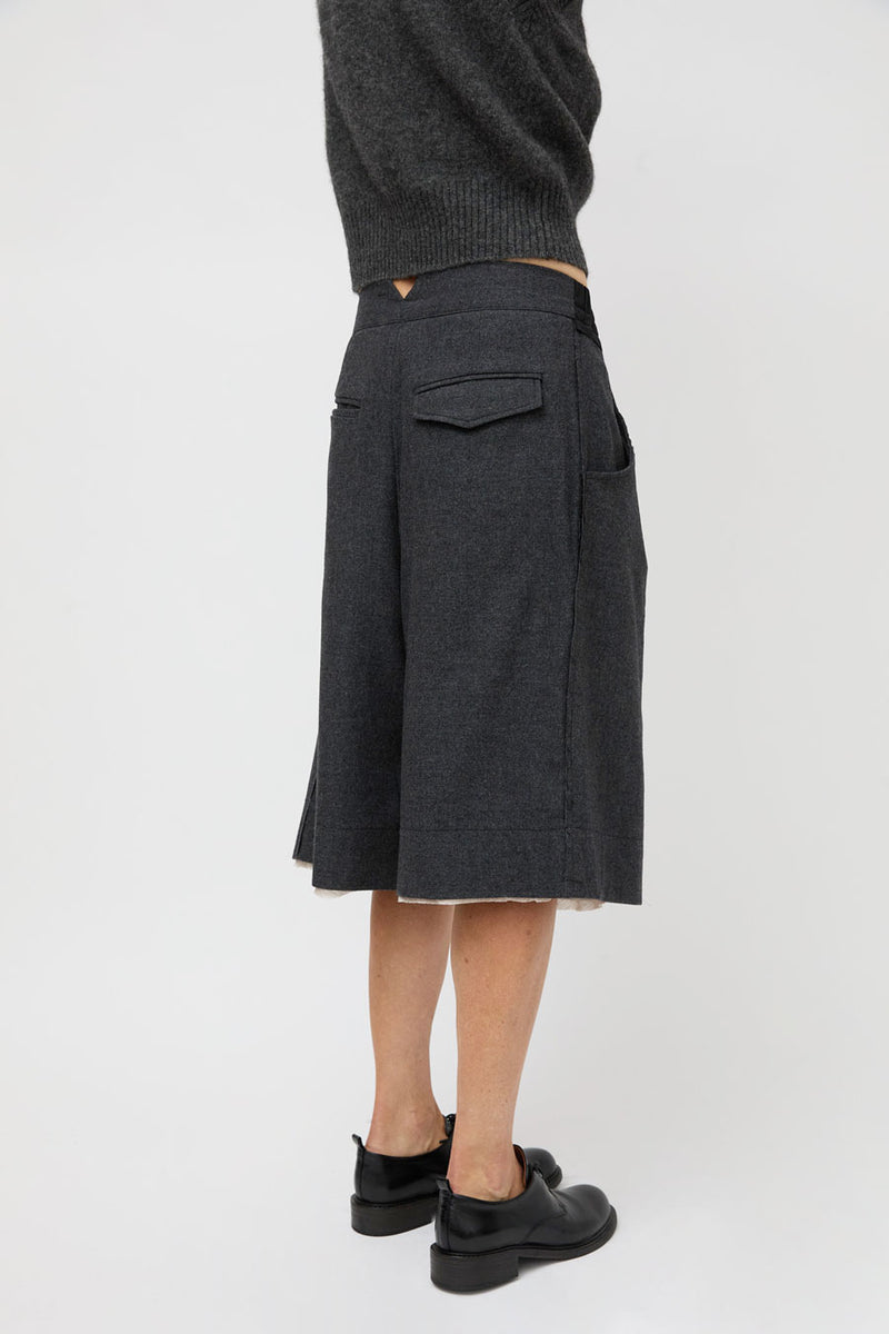 La Piscine Wide Bermuda in Dark Grey