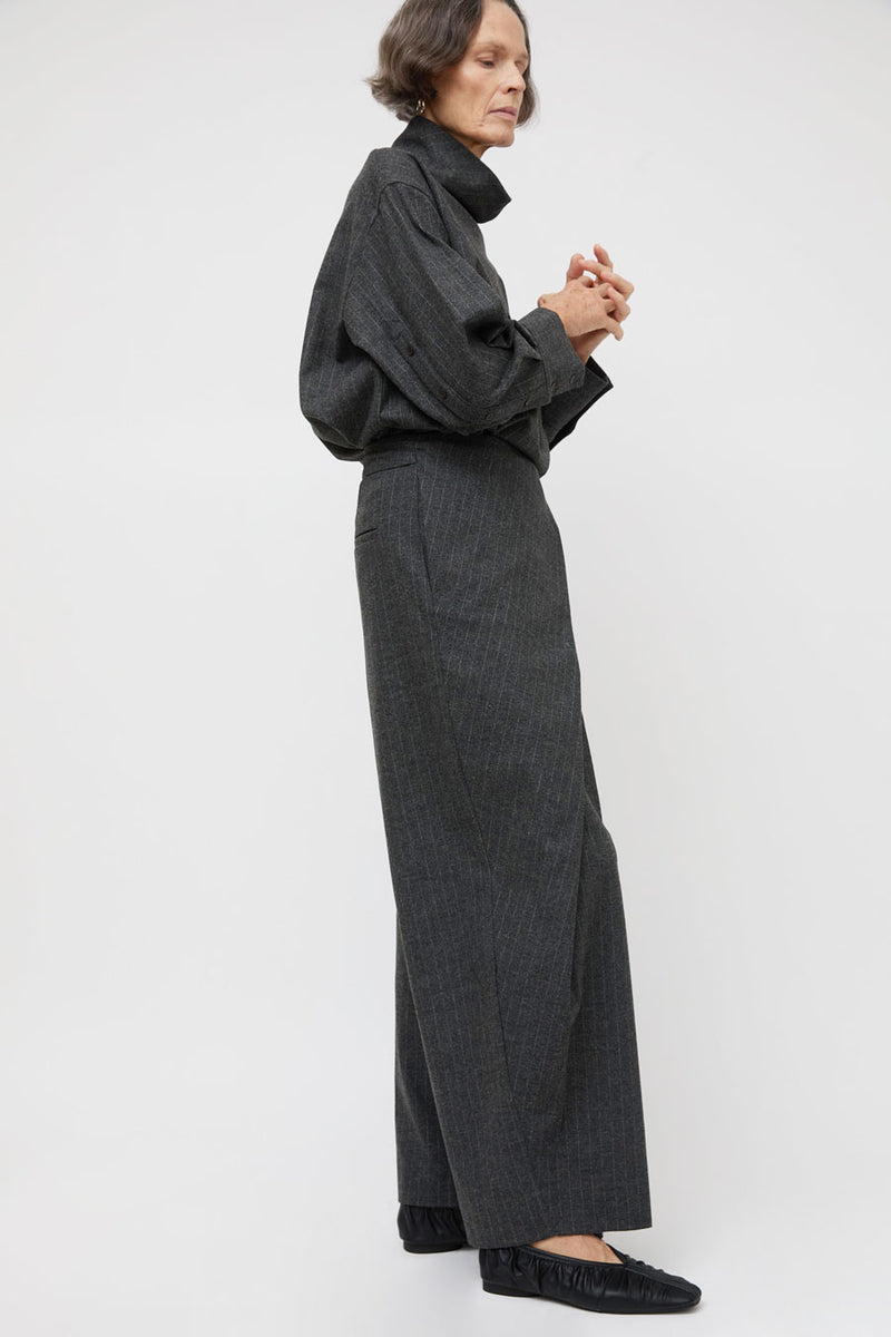 La Piscine Wrap Pants in Dark Grey