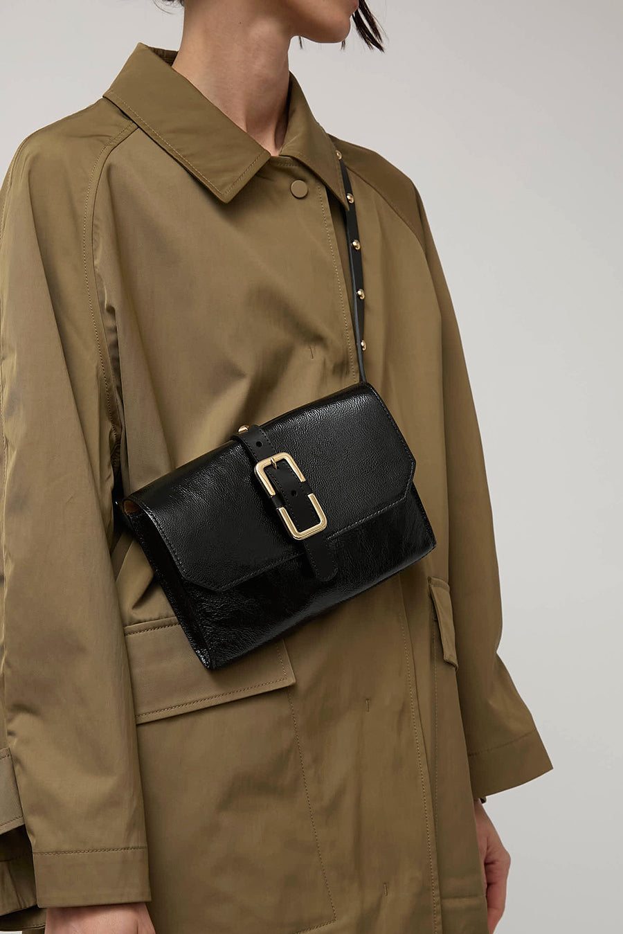 Herbert Frere Soeur La Lulu Millau Crispy Bag in Crispy Noir
