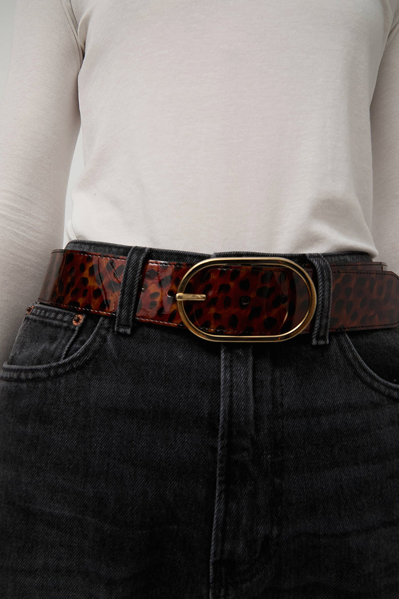 Herbert Frere Soeur La Paname Ecaille De Torture Belt in Carey