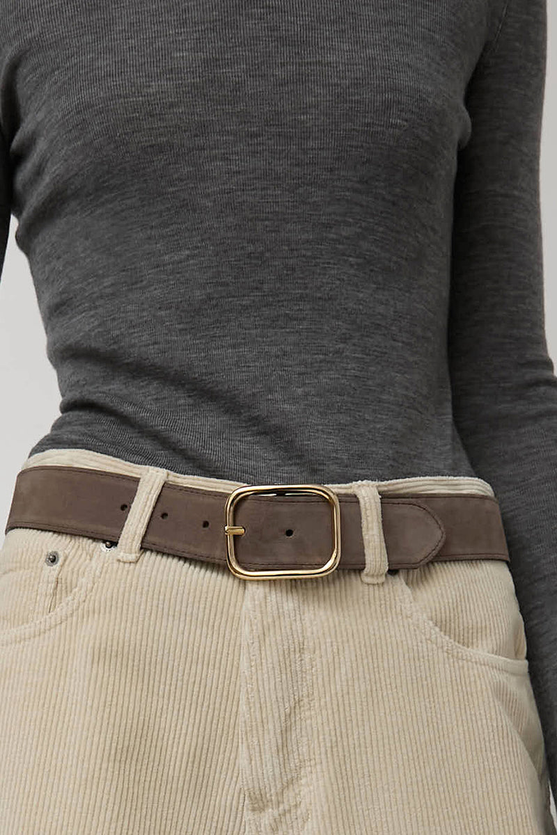 Herbert Frere Soeur La Vice-Versa Bi-Mat Belt in Choco and Almond