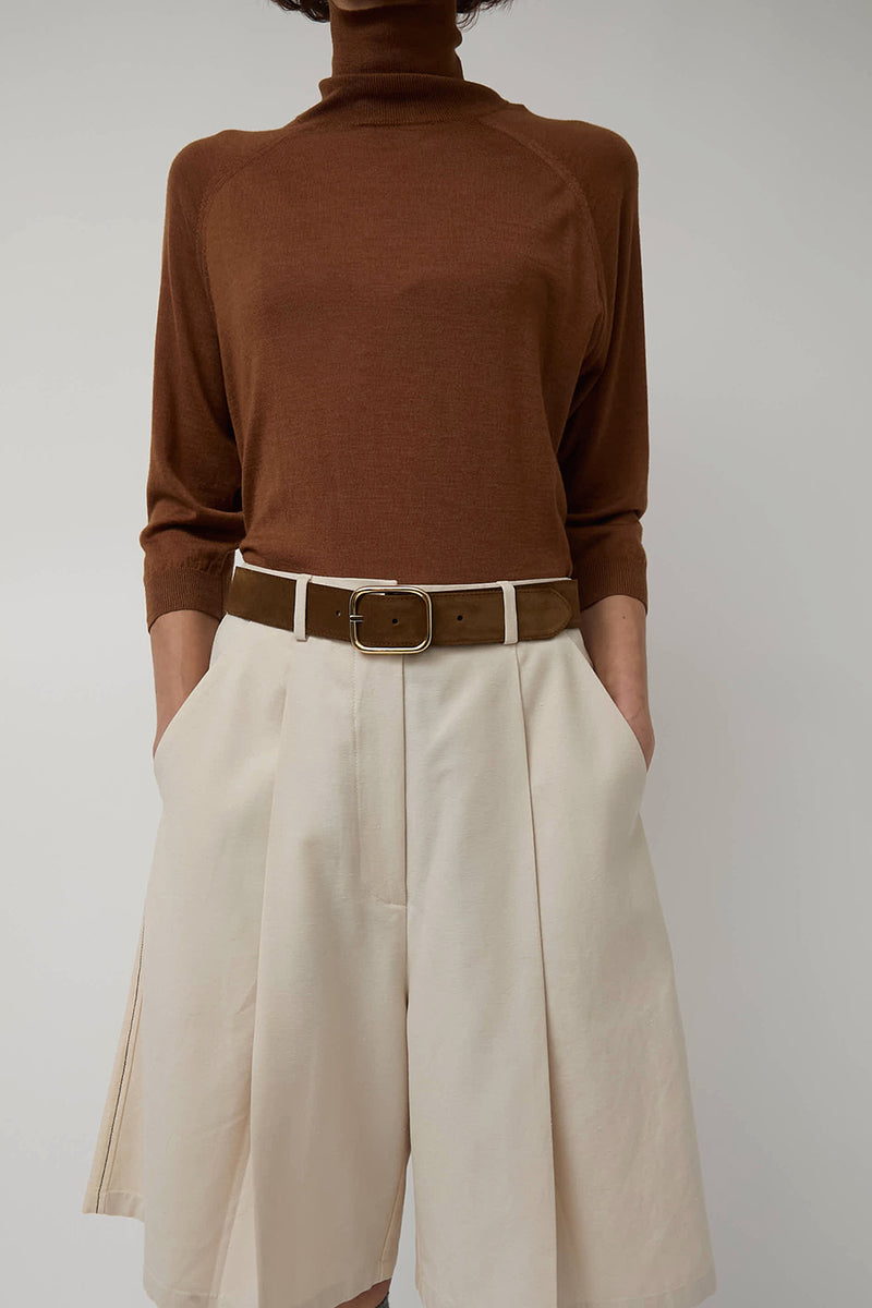 Herbert Frere Soeur La Vice-Versa Bi-Mat Belt in Nutella and Tobacco