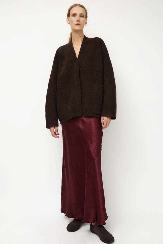 Lauren Manoogian Double Face Cardigan in Merlot