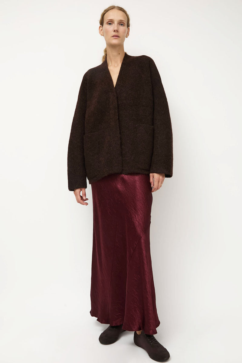 Lauren Manoogian Double Face Cardigan in Merlot