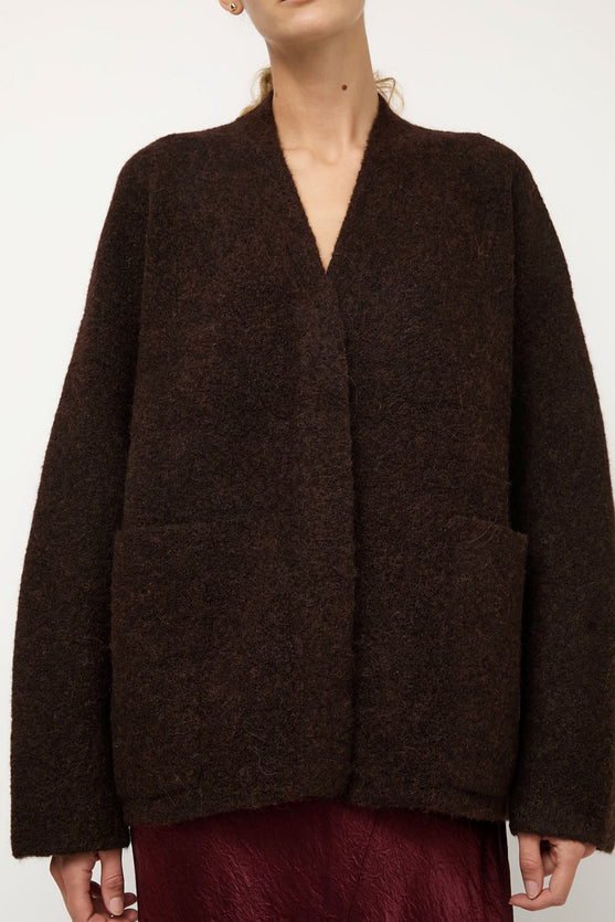 Lauren Manoogian Double Face Cardigan in Merlot