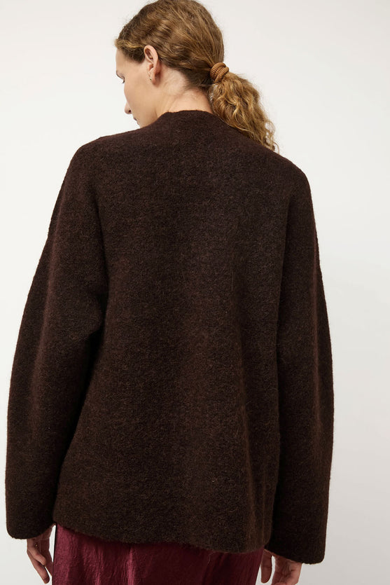 Lauren Manoogian Double Face Cardigan in Merlot