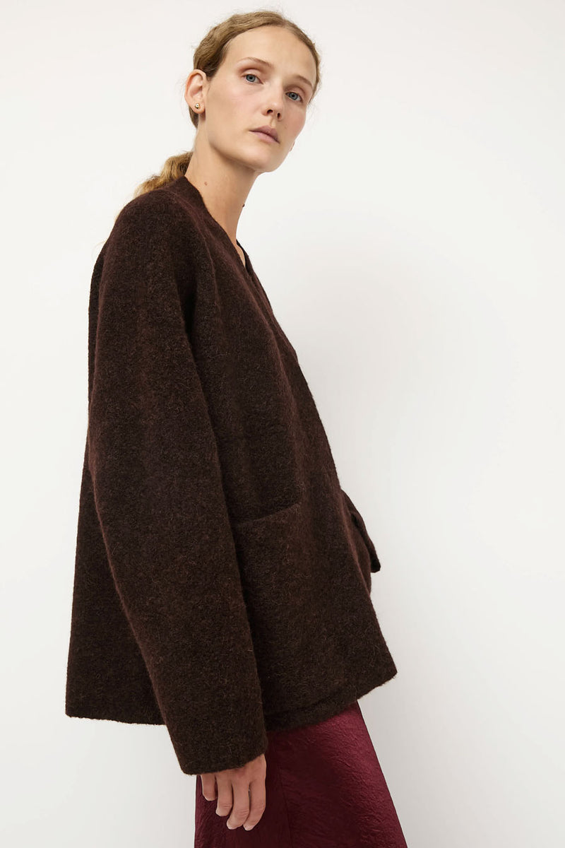 Lauren Manoogian Double Face Cardigan in Merlot