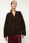 Lauren Manoogian Double Face Cardigan in Merlot