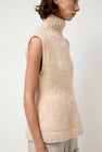 Lauren Manoogian Handknit Peplum Shell in Alabaster