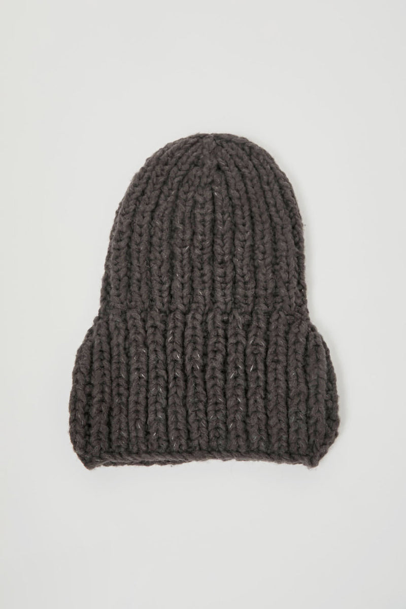 Lauren Manoogian Handknit Rib Hat in Coal