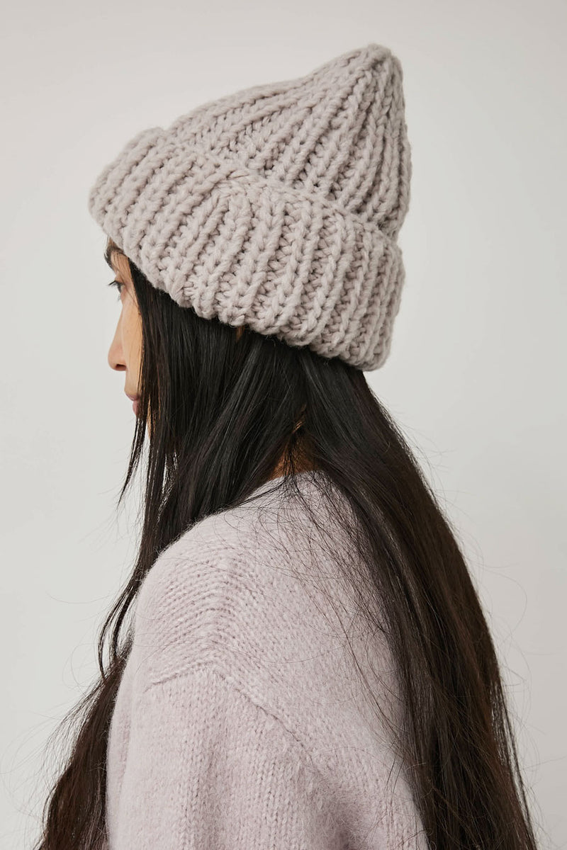 Lauren Manoogian Handknit Rib Hat in Lavender
