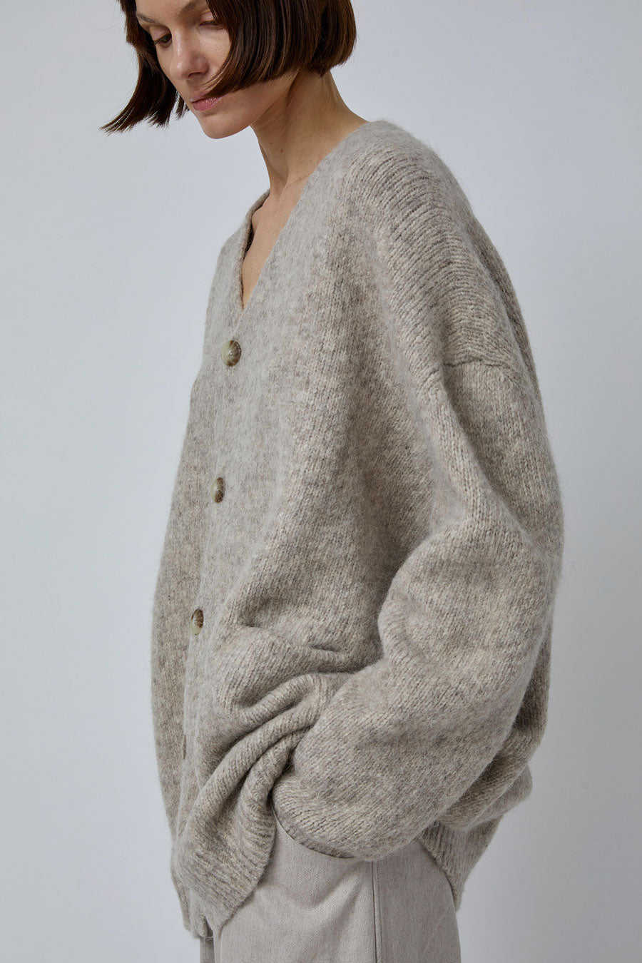 Lauren Manoogian Loft Cardigan in Pebble