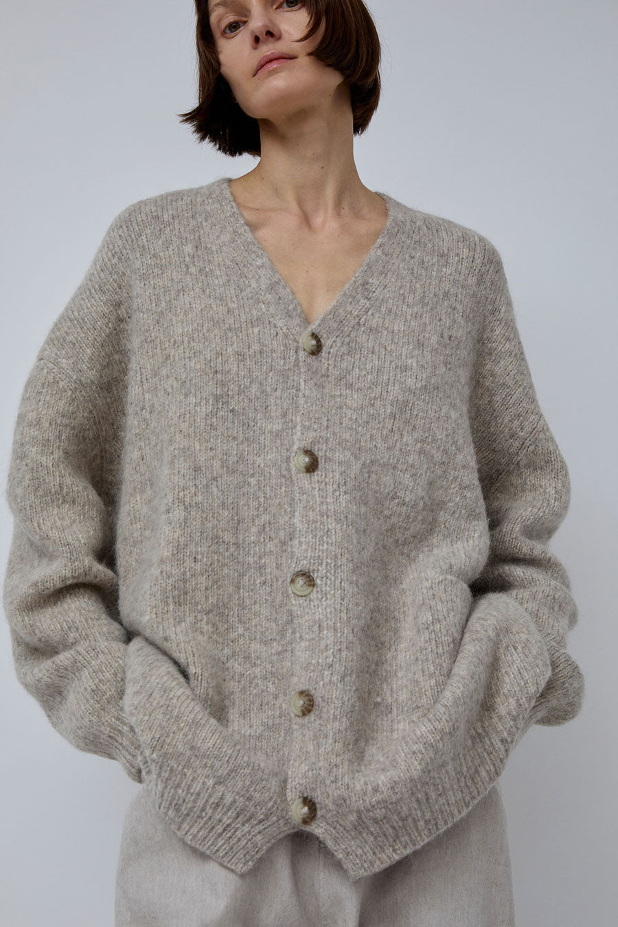 Lauren Manoogian Loft Cardigan in Pebble