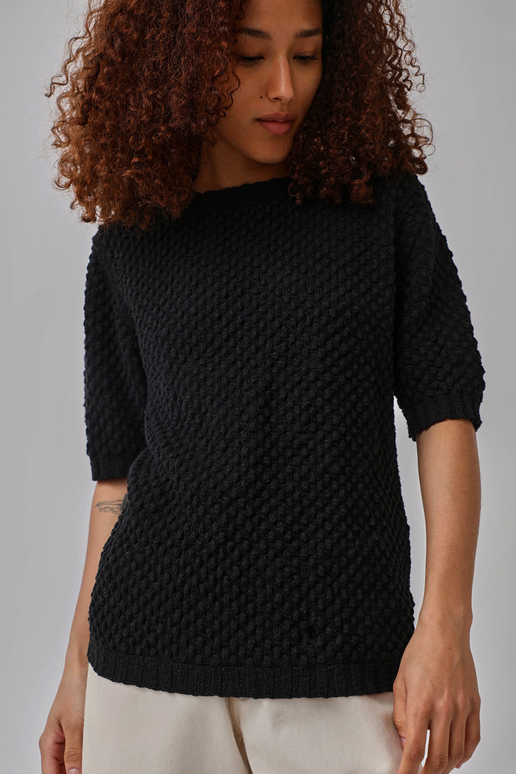 Lauren Manoogian Loops Crewneck in Black