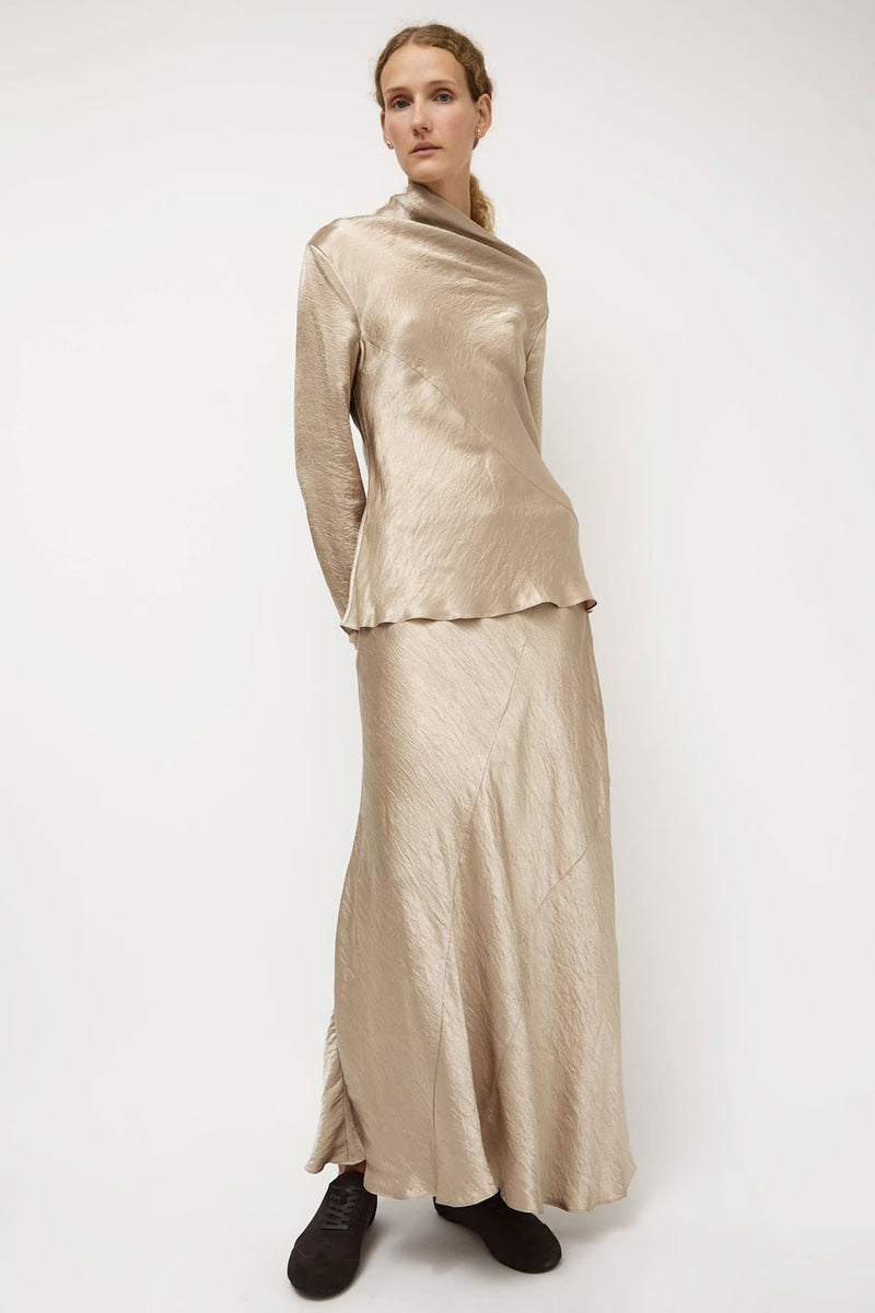 Lauren Manoogian New Luster Skirt in Champagne