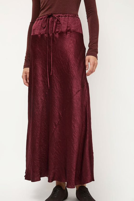 Lauren Manoogian New Luster Skirt in Merlot