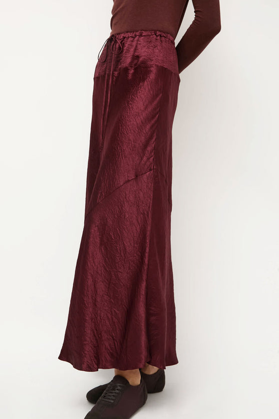 Lauren Manoogian New Luster Skirt in Merlot