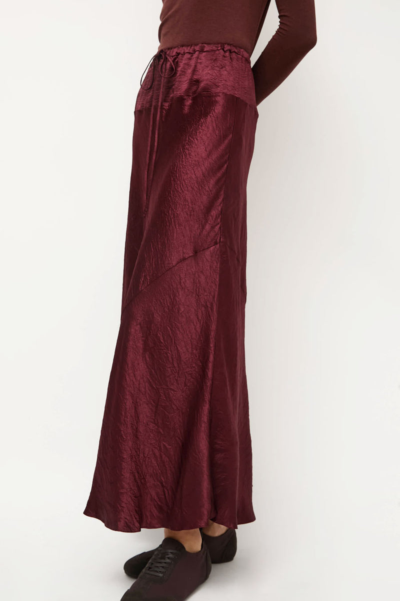 Lauren Manoogian New Luster Skirt in Merlot