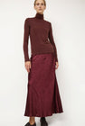 Lauren Manoogian New Luster Skirt in Merlot