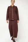 Lauren Manoogian Stitch Big Shirt in Merlot