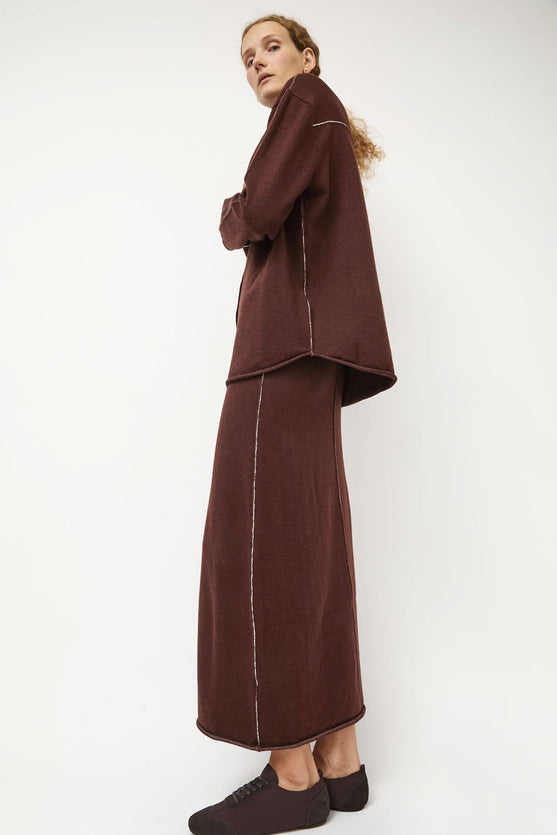 Lauren Manoogian Stitch Big Shirt in Merlot